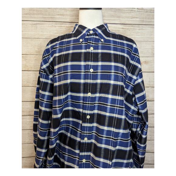 Club Room by Charter Club Big Oxford Button Up Long Sleeve Shirt Size Large - Picture 2 of 4
